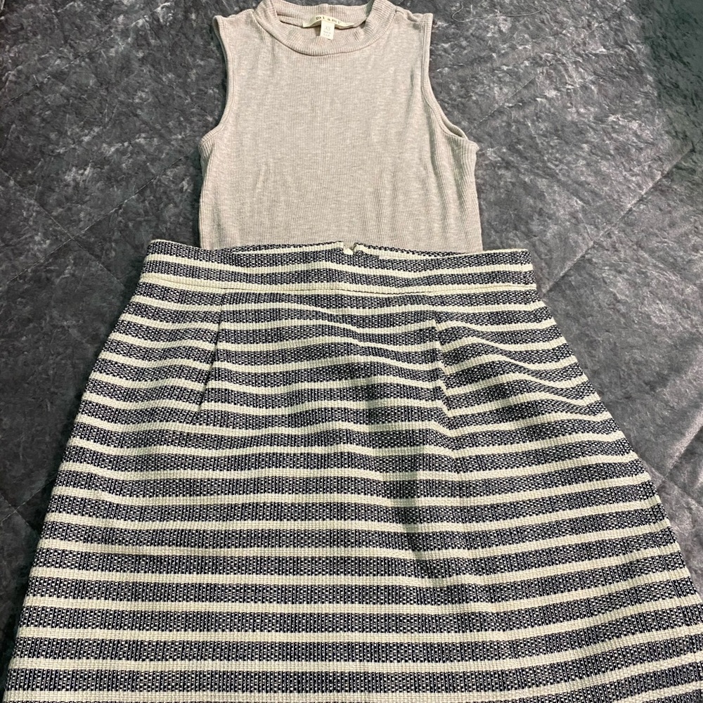 Two piece set tank and skirt set